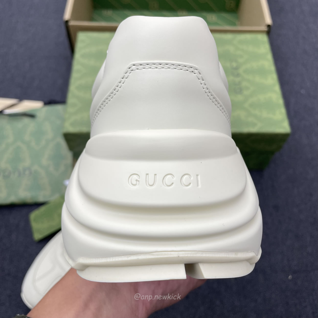 Gucci Rhyton Interlocking G Sneaker Black White 757857 Upg70 9567 (13) - www.newkick.vip